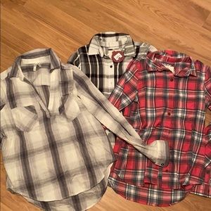 3 girls flannel shirts NEW